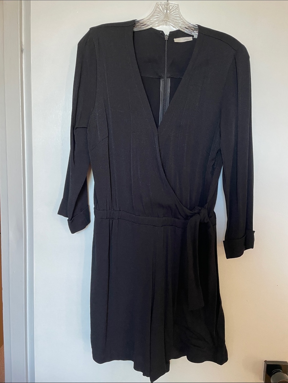 Black Wrap Front Jumper